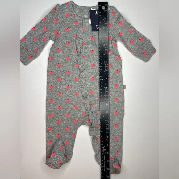 Baby Gap Apple Ruffled Onesie 0-3mth NWT - Picture 3 of 7